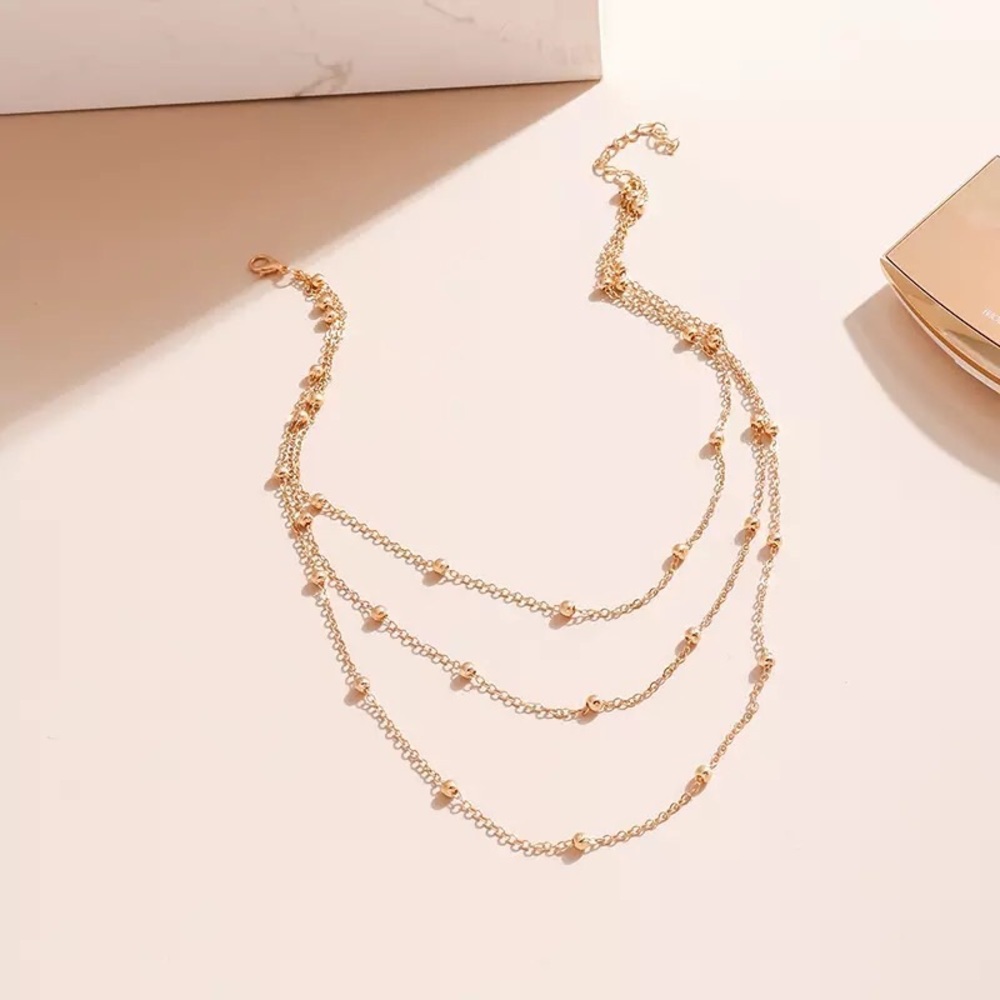 “Short & Sweet” Boho Bead Layered Choker Necklace - Picture 4 of 6